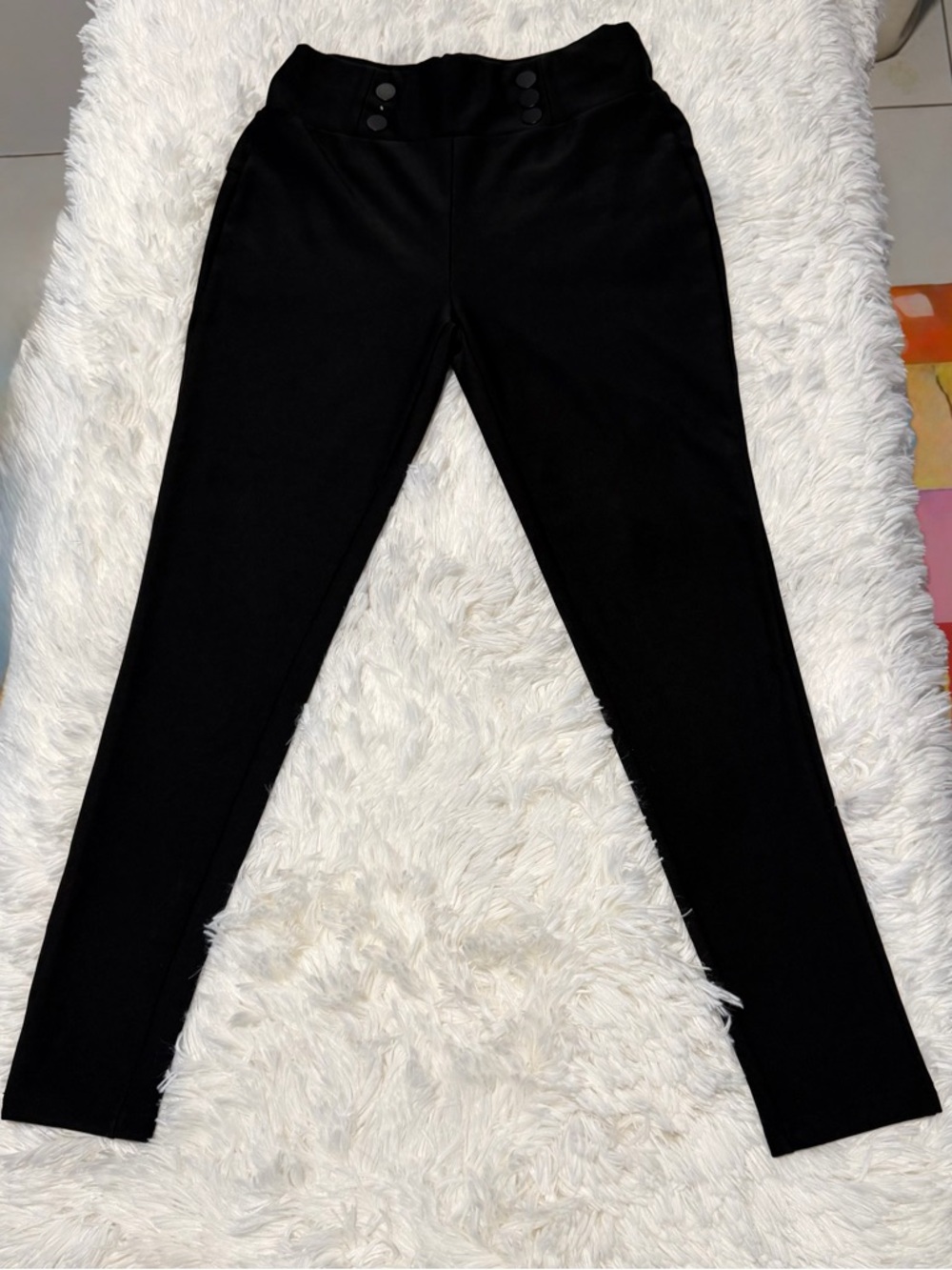 Women’s Black Stretch Ponte Pants - Classic Slim Fit